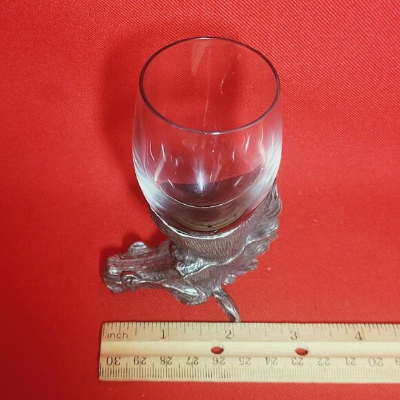 Vintage Frankli Wild Pewter Horse Head Shot Glass - Picture 8 of 13